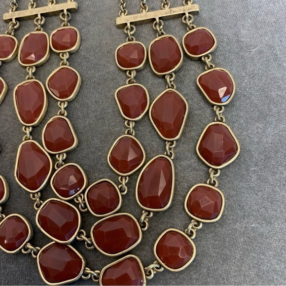 LUCKY brand red triple layered boho collar necklace - Picture 6 of 11